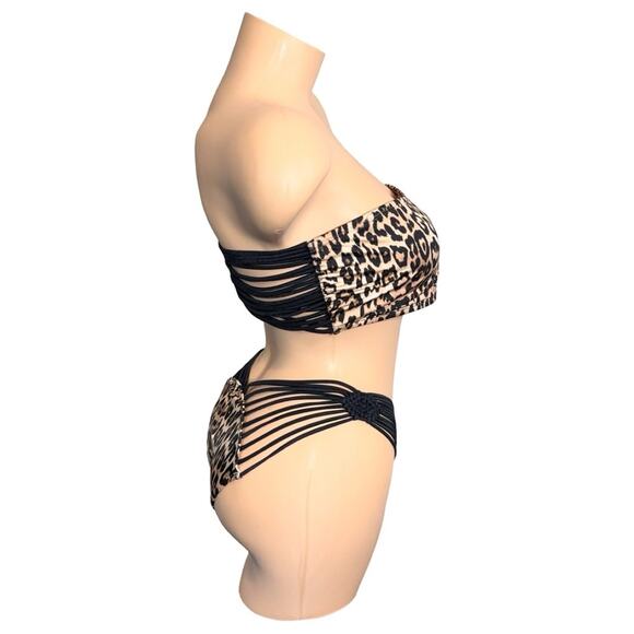 VICTORIA'S SECRET Archives Swim Macrame Bandeau Top XL & Macrame Bottoms M $120 - Picture 10 of 15